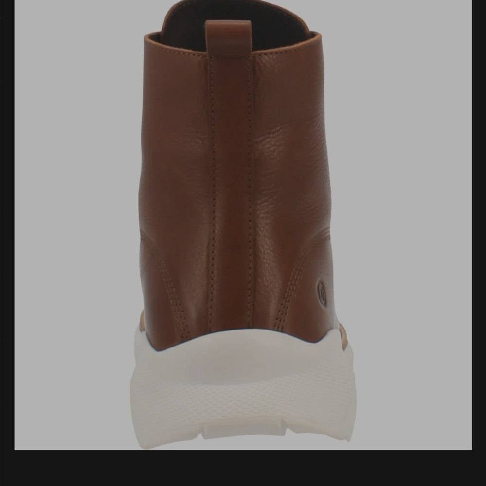 NEW Mens Brown Leather Boots - Picture 9 of 14